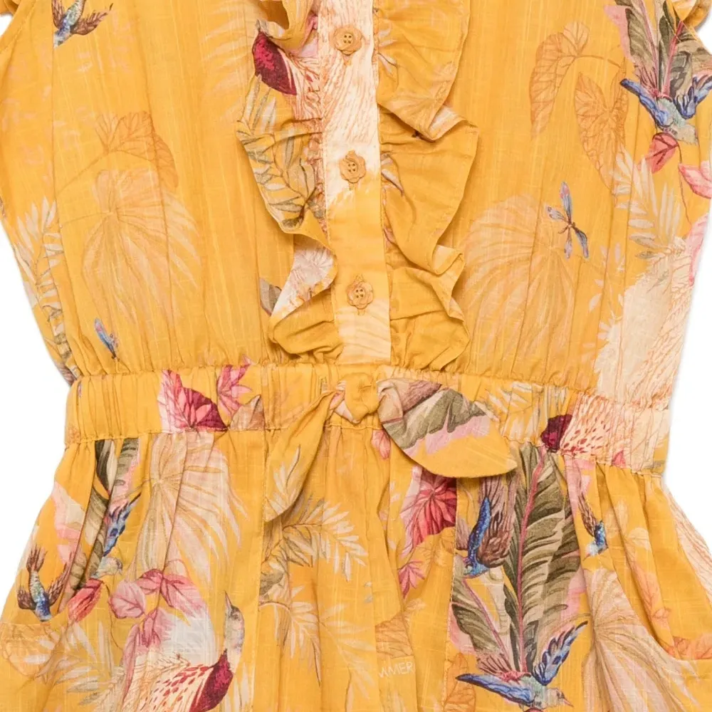 Комбинезон с оборками и цветочным принтом Комбинезон с оборками и цветочным принтом