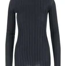 Свитер в рубчик с круглым вырезом Свитер в рубчик с круглым вырезом