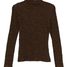 Кружевной свитер с высоким воротником