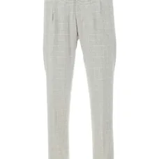 клетчатые брюки со складками