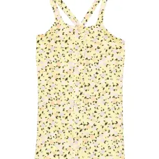 Платье с перекрестными бретелями и цветочным принтом