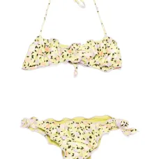 Бикини с оборками и цветочным принтом