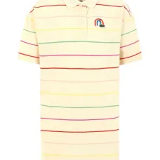 Платье в полоску с воротником поло