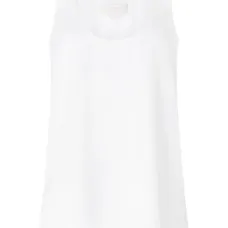 топ с U-образным вырезом и разрезом