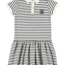 платье поло в полоску