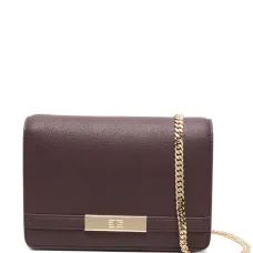 Сумка на плечо с цепочкой и логотипом