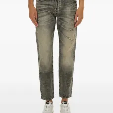 Джинсы с эффектом потертости