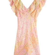 Мини-платье из шифона с принтом Tilda Мини-платье из шифона с принтом Tilda