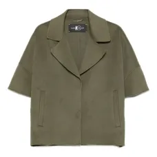 Шерстяной жакет с короткими рукавами