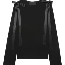 Футболка с длинными рукавами и лентой