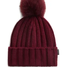 Шапка бини в рубчик с помпоном Шапка бини в рубчик с помпоном
