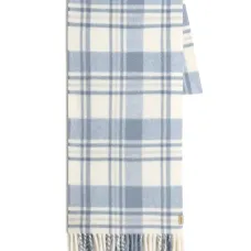 Клетчатый шарф с бахромой