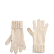 Шерстяные перчатки с манжетами в рубчик