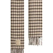 Клетчатый шарф с бахромой