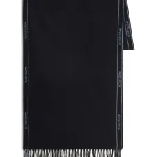 Шарф с бахромой и логотипом Шарф с бахромой и логотипом