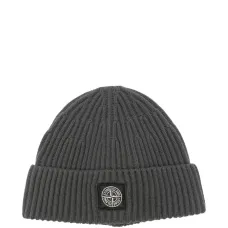 Шерстяная шапка бини с нашивкой Compass