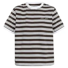 полосатая футболка с вышитым логотипом