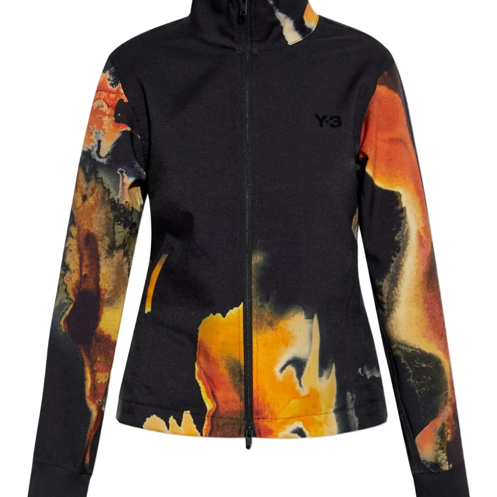 Куртка на молнии с абстрактным принтом