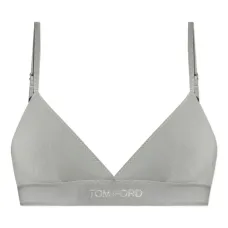 Бюстгальтер с треугольными чашками и логотипом Бюстгальтер с треугольными чашками и логотипом