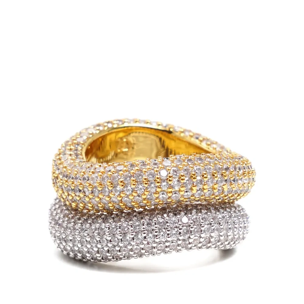 Кольцо с паве