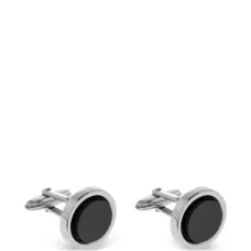 Запонки из платины с ониксом
