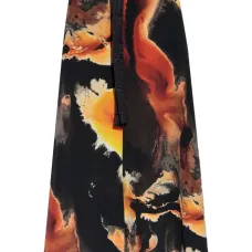 длинная юбка с абстрактным принтом