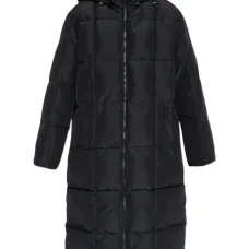 Стеганое пальто с капюшоном