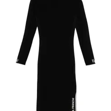 Платье с высоким воротником