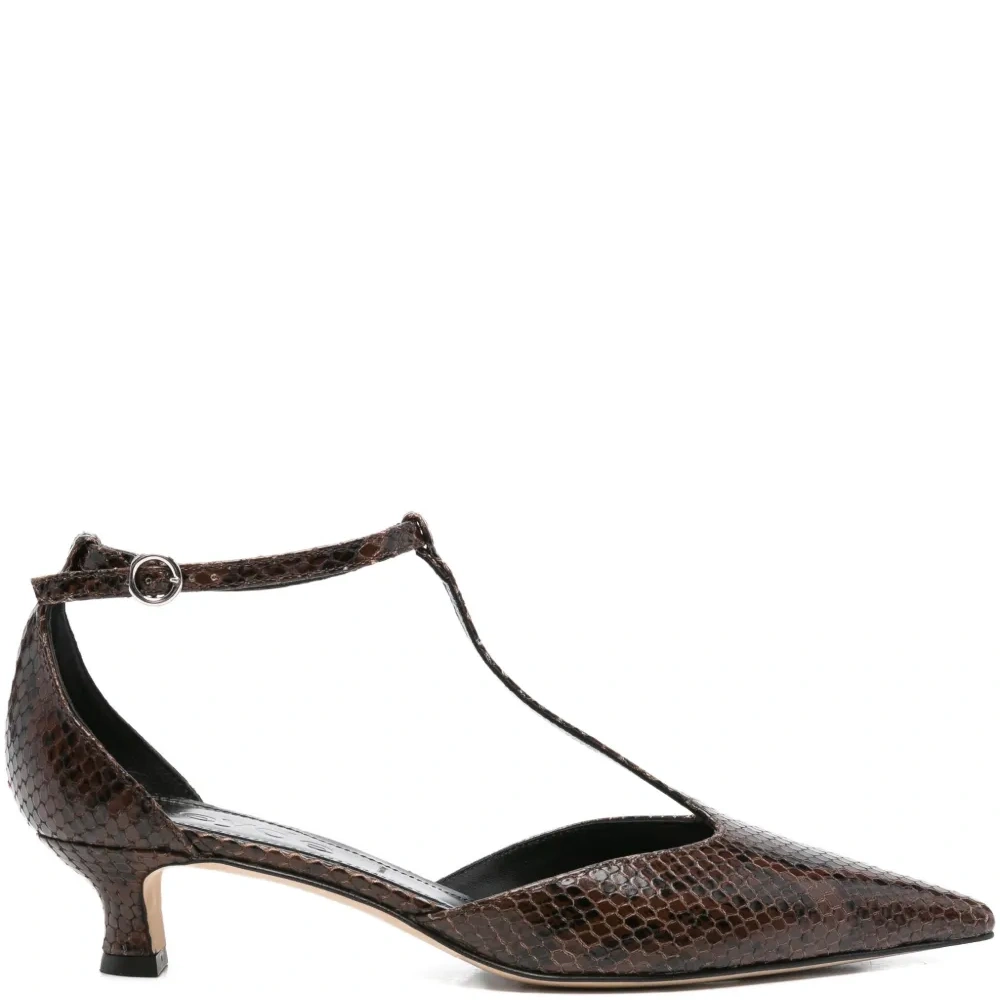 Туфли с тиснением под кожу змеи