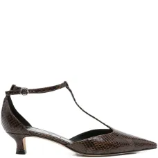 Туфли с тиснением под кожу змеи