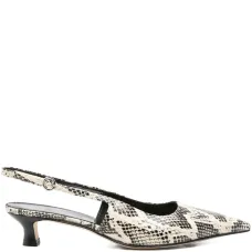 Туфли с ремешком на пятке и змеиным принтом