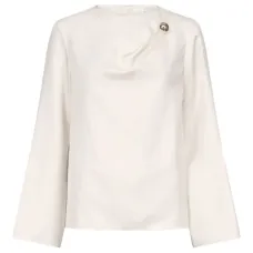 Драпированная блузка Azae с эффектом металлик