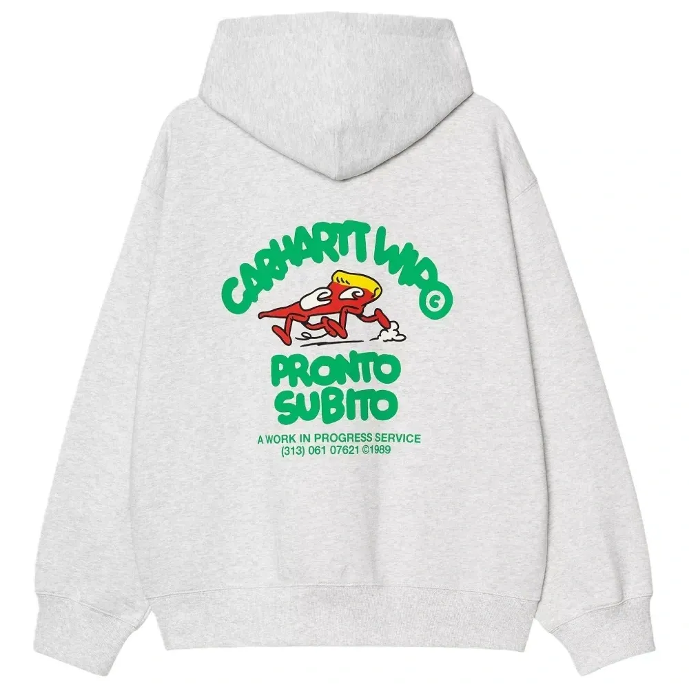 худи на молнии с принтом Pronto Subito