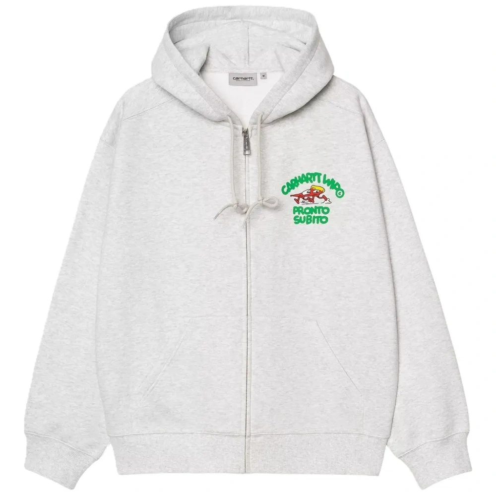 худи на молнии с принтом Pronto Subito