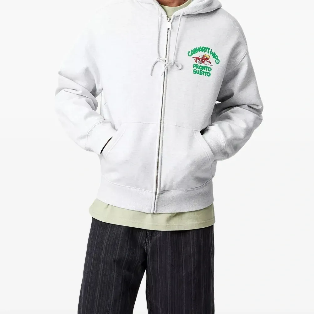 худи на молнии с принтом Pronto Subito