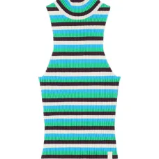 Полосатый топ с высоким воротником Полосатый топ с высоким воротником