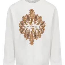 Футболка с длинными рукавами и принтом пейсли