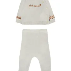 Комплект из топа и брюк с узором зигзаг