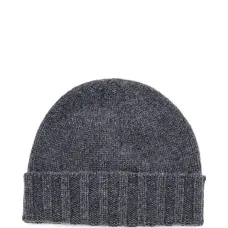 Кашемировая шапка бини в рубчик
