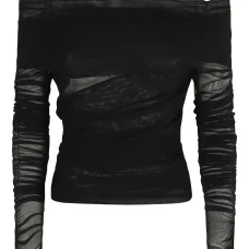 Сетчатая блузка с открытыми плечами Сетчатая блузка с открытыми плечами