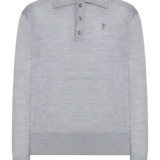 Шерстяная рубашка поло с монограммой Ami De Coeur