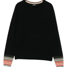 Свитер с манжетами в полоску Свитер с манжетами в полоску