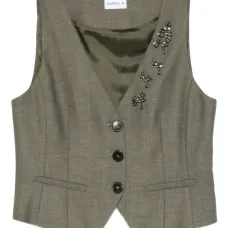 Жилет с декорированными пуговицами Жилет с декорированными пуговицами