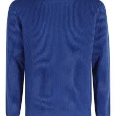 Свитер в рубчик с круглым вырезом