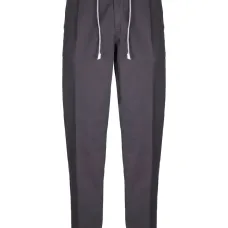 Плиссированные зауженные брюки на кулиске