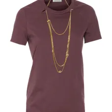 Футболка с цепочным декором