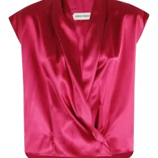 атласный топ с запахом