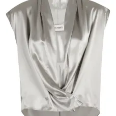 атласный топ с драпировкой