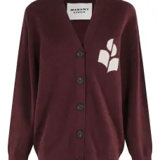 Кардиган с V-образным вырезом и логотипом