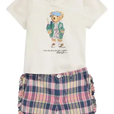 Комплект Polo Bear из футболки и шортов с оборками